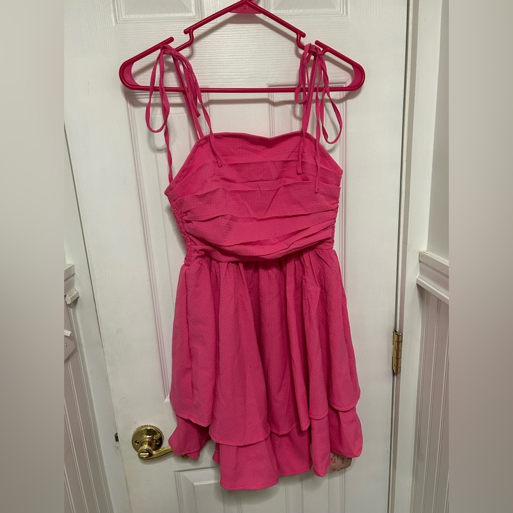 SHEIN Pink Strappy Dress